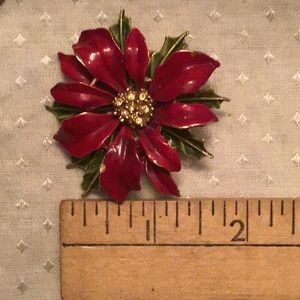 Vintage poinsettia pin.